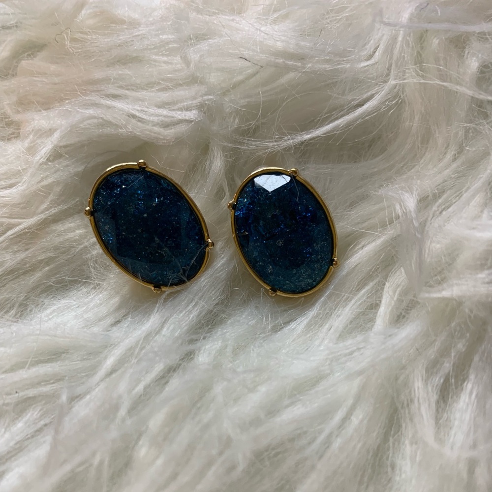Earring studs- deep blue